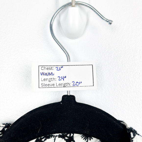 Jones New York Long Sleeve Button-Up Light Jacket, Black & White - Picture 10 of 11